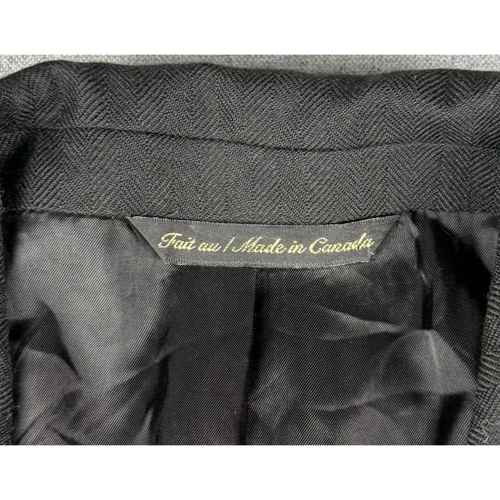 Jack Victor Loro Piana 100% Cashmere Black Blazer Sport Coat Made Canada